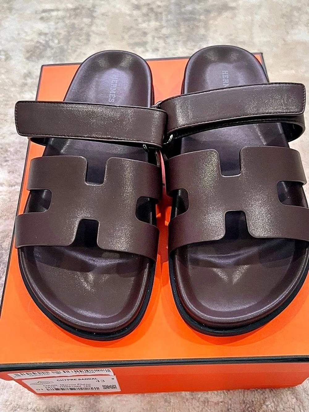 Hermès Chypre Sandal Brown H Sandals
